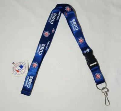 MLB Chicago Cubs Team Logo Lanyard- Breakaway with Keychain-Blue - Image 1 of 4