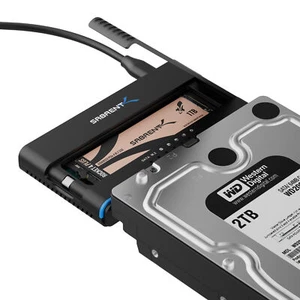 USB Type-C M.2 PCIe NVMe + 2.5/3.5 SATA/AHCI SSD&HDD Converter - Picture 1 of 7