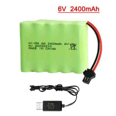 1x 6V 2400mAh Ni-MH AA Akku für RC Spielzeug Autos für RC Boot Akku - Bild 1 von 4