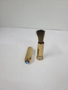 Vintage einziehbarer Pinsel im Lippenstift-Stil Etui mit blauem Edelstein - Bild 1 von 5