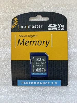 ProMaster SDHC 32GB Performace 2.0 SD Memory Card - New/Sealed - Image 1 of 2