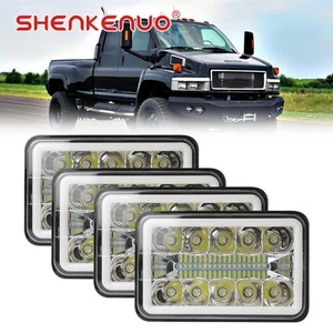 DOT Approved 4x6" LED Headlights Beam DRL for GMC C4500 C5500 Topkick 2003-2009 - Picture 1 of 11