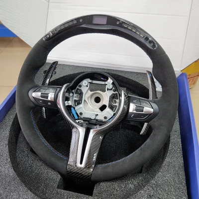 LED Steering Wheel For BMW M2 M3 M4 M5 M5 M6 F10 F87 F80 F82 F83 F30 F32 X3M X - Image 1 of 4