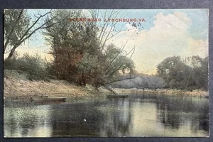 Flussszene in der Nähe von Lynchburg Virginia Vintage Postkarte 1912 - Bild 1 von 2