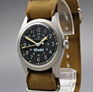 [Casi COMO NUEVO] Reloj Hamilton Khaki Field 921980 esfera negra 33 mm cuerda manual para hombre - Imagen 1 de 11