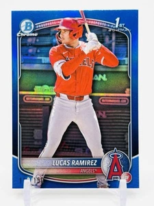 LUCAS RAMIREZ /150 RC - SP 1er REFRACTOR CROMO AZUL VERDADERO - 2025 Bowman ANGELS - Imagen 1 de 3