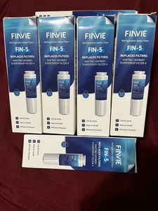 5 Pack FINVIE Fin-5 Refrigerator Water Filter Replaces Maytag UKF8001 Filter4 - Picture 1 of 3