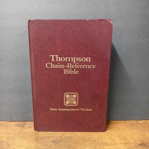 Thompson Chain-Reference Bible NIV Study Edition Burgundy Leather - Picture 1 of 9