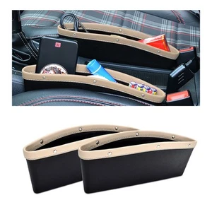 2PCS Car Seat Gap Organizer, PU Crevice Storage Box, Auto Seat Gap Filler Poc... - Picture 1 of 6