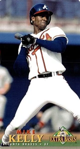 1994 Fleer Extra Bases Mike Kelly Atlanta Braves 203 - Picture 1 of 4