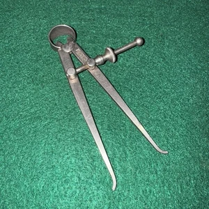 Divisor de pinza de resorte interior Starrett vintage 4" pierna plana - Imagen 1 de 3