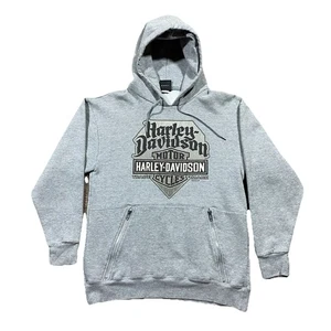 Harley-Davidson Hoodie Small Grau Roughrider Mandan ND Motorrad Logo - Bild 1 von 9