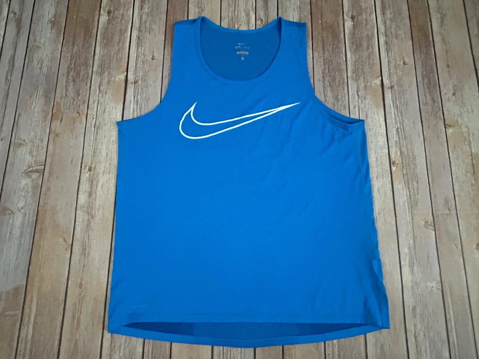 Camiseta sin mangas Nike para correr atlética gimnasio Dri-Fit para hombre talla mediana” Foto 1 de 4