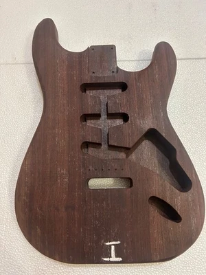 Unfinished Strat Guitar Body INDIAN ROSEWOOD FREE SHIPPING SAME ITEM - Image 1 of 4