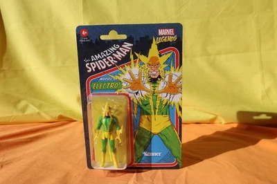 ⚡ Marvel Legends Retro 4” Figura ELECTRO Hasbro Kenner Spider-Man Villano ⚡ Foto 1 de 4