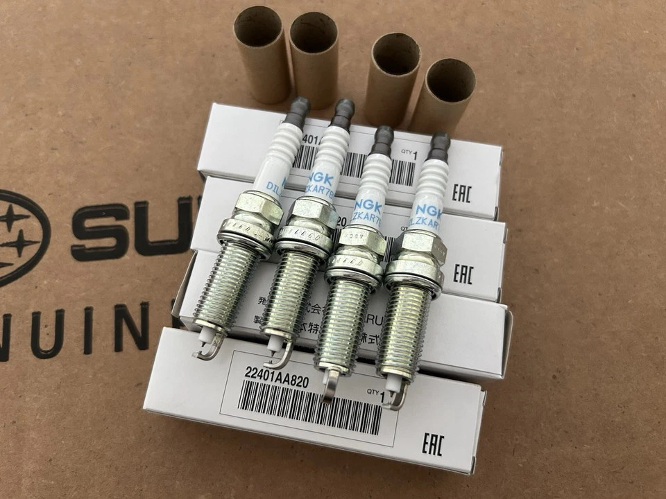14-16 Subaru Crosstrek Hybrid Spark Plug Set 22401AA820 Genuine OEM Qty 4 NGK Foto 1 de 1