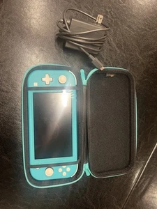 Nintendo Switch Lite 32GB Turquoise Console With Charger and Carrying Case - Picture 1 of 15