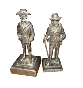 K/S PEWTER SOLDIER Civil War FIGURINE LOT of 2 Union Confederate - Picture 1 of 7