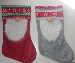 Christmas House 18 Inch Felt Gnome Stocking Set Of 2 - Picture 1 of 5