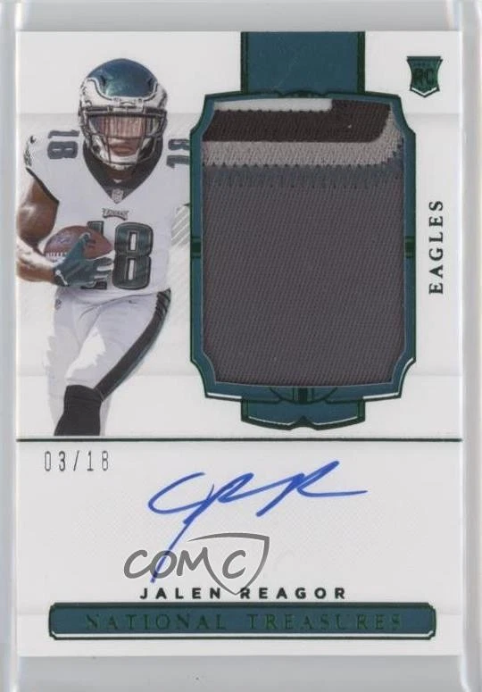 2020 Panini National Treasures /18 Jalen Reagor #175 RPA Rookie Patch Auto RC - Image 1 of 2