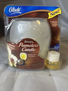 Brandneu 2007 GLADE Wisp flammenlose Kerze französische Vanille flackert & leuchtet - Bild 1 von 4