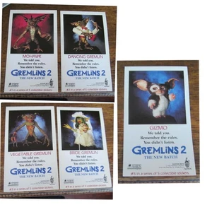 Original Gremlins 2 Sticker Set 1-5 The New Batch - Bild 1 von 2