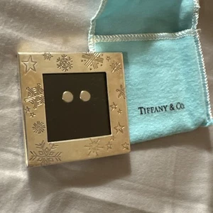 Tiffany & Co. Sterling Silver 925 Snowflake Picture Frame With Bag - Picture 1 of 7