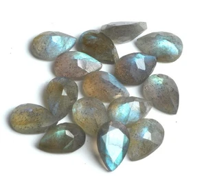 Piedra lunar natural corte pera labradorita AAA piedra preciosa suelta para hacer todas las joyas - Imagen 1 de 18