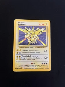 Zapdos 16/102 PL Holo Rare Base Set Pokemon Card Vintage 1999 WOTC - Picture 1 of 10