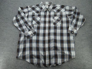 Camisa Ely Cattleman Para Hombres 3XL Azul Marrón Cuadros Western Pearl Snap Vaquero Rodeo - Imagen 1 de 13