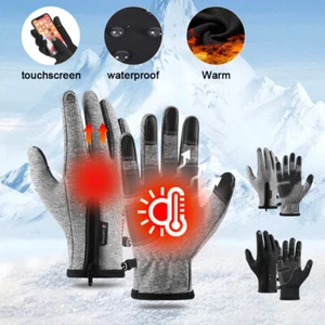 Skihandschuhe Winter Warm Windproof Wasserdicht Outdoor Thermo Fahrradhandschuhe - Bild 1 von 15