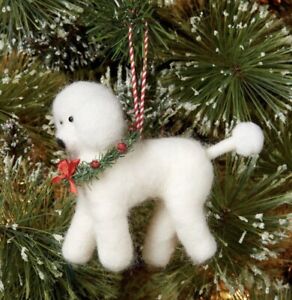Poodle White Dog Ornament Target Wondershop Felt Christmas Tree Wreath 2022