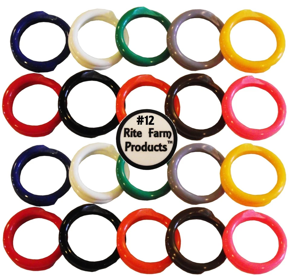 RITE FARM PRODUCTS 20 MULTI COLORED #12 LEG BANDS 3/4" CHICKEN POULTRY TURKEY QUAIL DUCK GOOSE
