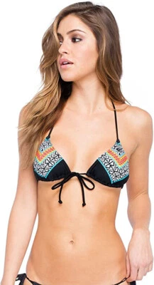 Rip Curl Top De Bikini Triángulo Para Mujer Gypsy Queen, Negro, XS - Imagen 1 de 4