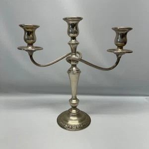 Candelabra International Sterling Weighted Reinforced 3 Arm Candleholder 1920-40 - Picture 1 of 13