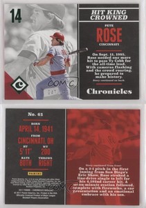 2017 Panini Chronicles Green /199 Pete Rose #61