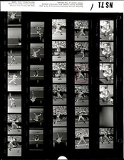LD323 1971 Original Contact Sheet Photo JIM PALMER ORIOLES -CIN. REDS - NY METS
