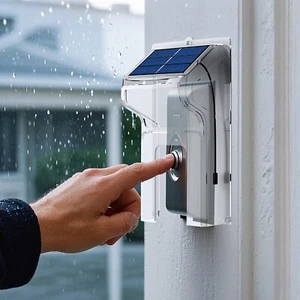 Solar Powered Wireless Doorbell With Camera Smart Home System Motion Detection - Picture 1 of 10