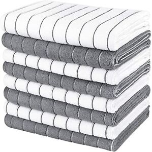 AIDEA Microfiber Kitchen Towels-8PK Super Soft and Absorbent Kitchen Dish Tow...