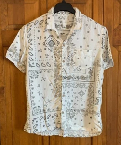 Men's Aeropostale Short Sleeve Button Front Shirt Tag Size L - Picture 1 of 4