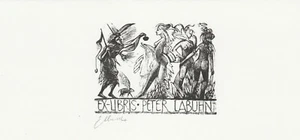Exlibris - EDUARD ALBRECHT-HAGEN - For Peter Labuhn - Judgment of Paris - 2000 - Picture 1 of 2