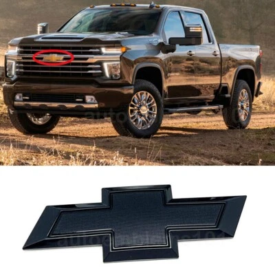 New 2019-2021 Chevrolet Silverado 1500 Bowtie Front Blackout Emblems Badge - Image 1 of 2