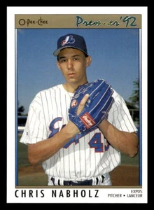 1992 O-Pee-Chee Premier #26 Chris Nabholz - Picture 1 of 2