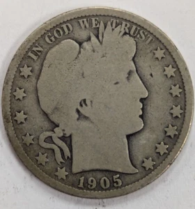 1905 O Barber Half Dollar ~ Semi Key Date Coin ~ 90% Silver ~ #351 - Picture 1 of 2