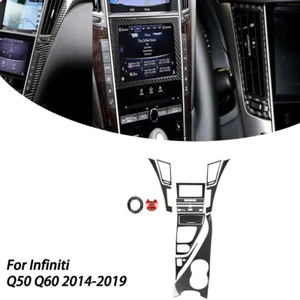 Nuevo kit interior completo de fibra de carbono de 12 × conjunto de recorte de cubierta para Infiniti Q50 Q60 14-19 - Imagen 1 de 2