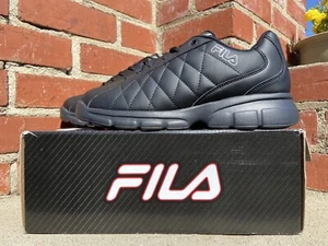 Fila Fulcrum 3 Black w/ Silver Athletic Sneaker Men Size 9 Style 1SC50117-010 - Picture 1 of 11