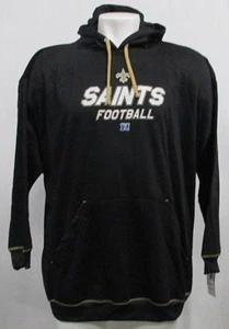 New Orleans Saints NFL Herren Langarm Poly Pullover Hoodie Schwarz - Bild 1 von 7