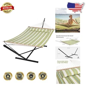 Freestanding Double Hammock with Stand - Perfect for Camping, Easy to Assemble - Picture 1 of 9