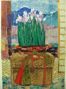 Original Mixed Media Painting "Nikko Snow Iris" by Max Hayslette - Picture 1 of 9