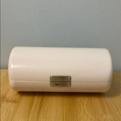 Estuche rígido para gafas de sol Jimmy Choo blanco roto Foto 1 de 4